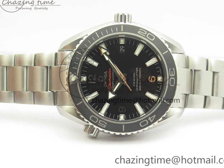 1230 Sleek Planet Ocean Professional Ceramic Bezel 42mm 1:1 MK Best Edition Silver Markers On SS Bracelet A 8085